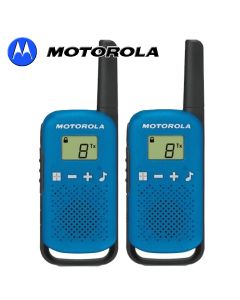 4Km Motorola TLKR T42 Walkie Talkie 2 Two Way PMR 446 Compact Radio Set - Twin Blue