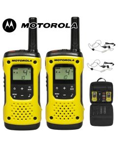 10Km Motorola TLKR T92 H2O Floating Two Way Radio Walkie Talkie Travel Pack with 2 x Headsets - Twin