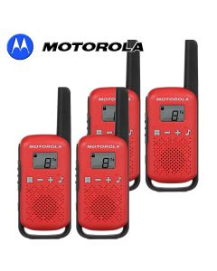 4Km Motorola TLKR T42 Walkie Talkie 2 Two Way PMR 446 Compact Radio Set - Quad Red