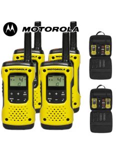 10Km Motorola TLKR T92 H2O Floating Two Way Radio Walkie Talkie Travel Pack - Quad