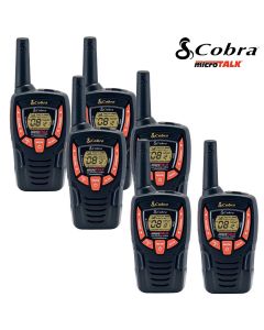 8Km Cobra AM645 Two Way PMR 446 Walkie Talkie Licence Free Radio Six Pack