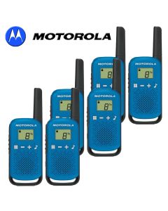 4Km Motorola TLKR T42 Walkie Talkie 2 Two Way PMR 446 Compact Radio Set - Six Blue
