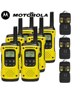 10Km Motorola TLKR T92 H2O Floating Two Way Radio Walkie Talkie Travel Pack - Six
