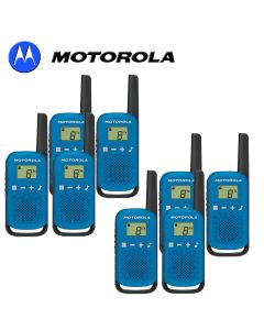 4Km Motorola TLKR T42 Walkie Talkie 2 Two Way PMR 446 Compact Radio Set - Eight Blue