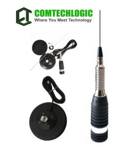 Comtech CM-3000ANT 4.5 Feet CB 7" Mag Mount Antenna Kit with 3.6m RG58 Cable and PL259 Connector for CB Radios