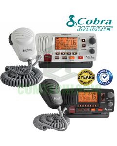 COBRA MR-F57B E Fixed Marine VHF Radio UK Specification & Chanels 2 Way Boat - BLACK