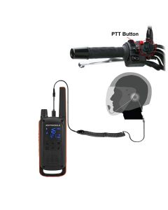 Comtech HM-400 Open Face Motorbike Helmet Headset for Motorola Radio TLKR T8 T6 XTR446