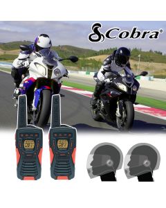 Cobra AM1035 Motorbike Walkie Talkie PMR Radio Intercom Close Face Headsets 