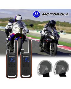 Motorola T82 Motorbike Walkie Talkie PMR Radio Intercom Open Face Headsets 