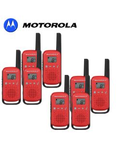 4Km Motorola TLKR T42 Walkie Talkie 2 Two Way PMR 446 Compact Radio Set - Eight Red