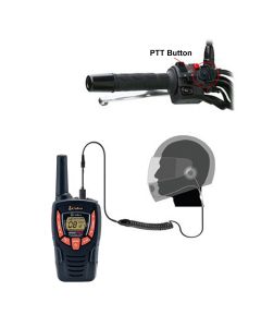 Pama HM-100 PTT/VOX Closed Face Motorbike Motorcycle Intercom Headset for Cobra 2 Two Way Radios