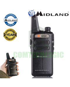 Midland BR01 License Free 2 Two Way Walkie Talkie Professional Business Radio