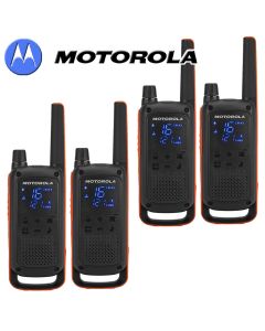 10Km Motorola TLKR T82 Walkie Talkie Two Way Licence Free PMR 446 Radio For Security Leisure – Quad Pack