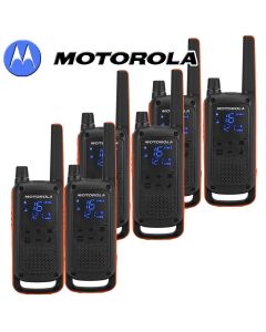 10Km Motorola TLKR T82 Walkie Talkie Two Way Licence Free PMR 446 Radio For Security Leisure – Six Pack