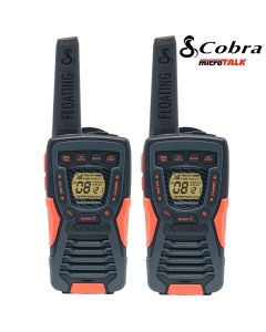 12Km Cobra AM1035 FLT Two Way Walkie Talkie Waterproof Floating Radio Twin Pack