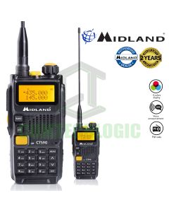 Midland CT590S 5w VHF/UHF Amateur Entry Level Ham Radio 3 Colour LCD Display 