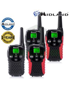 Midland G5C-UK Licence Free 2 Two Way Walkie Talkie PMR446 Compact Radio Quad