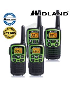 6km Midland XT30 Licence Free 2 Two Way Walkie Talkie PMR446 Radio Quad Pack UK