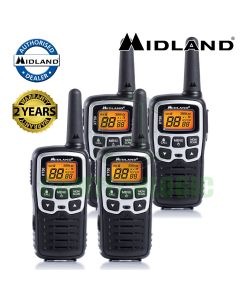 8km Midland XT50 License Free 2 Two Way Walkie Talkie PMR446 Radio Quad Pack UK