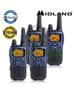 10km Midland XT60 License Free 2 Two Way Walkie Talkie PMR446 Radio Quad Pack
