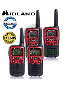4km Midland XT10 License Free 2 Two Way Walkie Talkie PMR446 Radio Quad Pack UK
