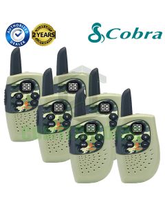 Cobra Hero Military HM230G Kids Walkie Talkie 2Two Way PMR 446 Radio 6 Pack