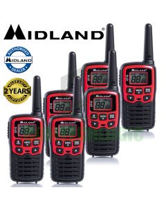 4km Midland XT10 License Free 2 Two Way Walkie Talkie PMR446 Radio Six Pack UK