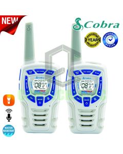 10Km Cobra AM845 Snow 2 Way PMR 446 Walkie Talkie Licence Free Radio Twin Pack