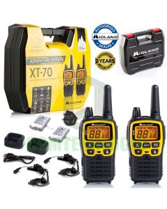 12km Midland XT70 Adventurer 2 Two Way Walkie Talkie PMR446 Radio Travel Pack