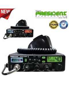 President Walker 11 ASC 40ch AM/FM Multi 7 Colour DIsplay CB Radio USB Charger