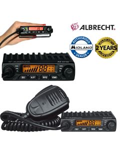 Albrecht AE-6110 Multi Region 40UK/EU AM/FM 4w Compact Mini Mobile CB Radio