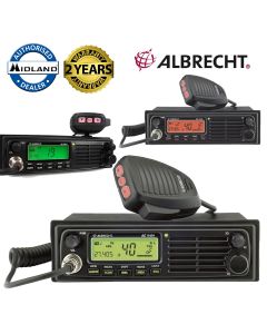 Albrecht AE-6491 Multi Voltage 12-24v 40Ch AM/FM EEPROM Dual LCD Mobile CB Radio