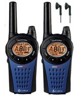 12 Km Cobra MT975 Walkie Talkie 2 Two Way PMR Radio Twin Pack + 2 x Comtech CM-15PT Headsets