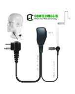 Comtechlogic CM-50PT Handsfree Security Bodyguard Covert Acoustic Tube Headset with PTT for iCom Two way Radios