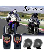 Cobra AM645 Motorbike Walkie Talkie PMR Radio Intercom Close Face Headsets 